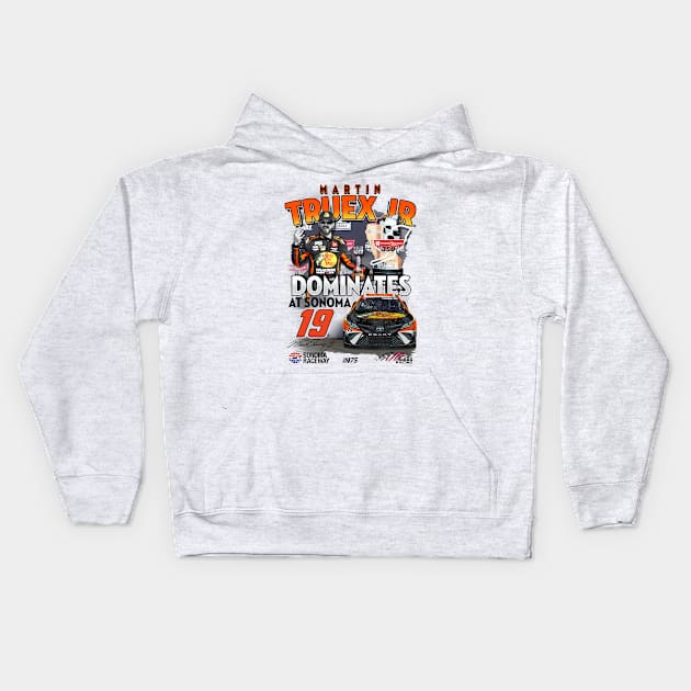 Martin Truex Jr. ToyotaSave Mart 350 Race Winner Kids Hoodie by art.Hamdan